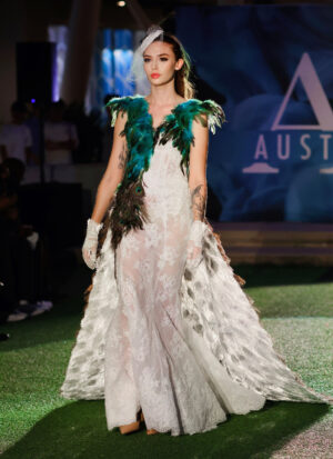 Couture Feather Bridal Gown by Atousa Atelier
